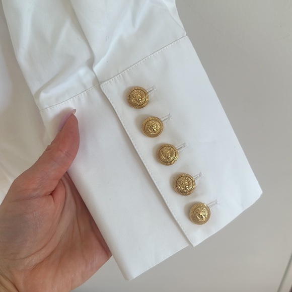 BALMAIN Lingerie Cut Poplin Dress in Blanc NWT - Picture 12 of 12